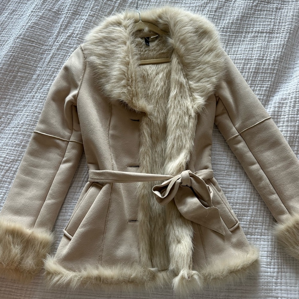 Faux fur lined jacket